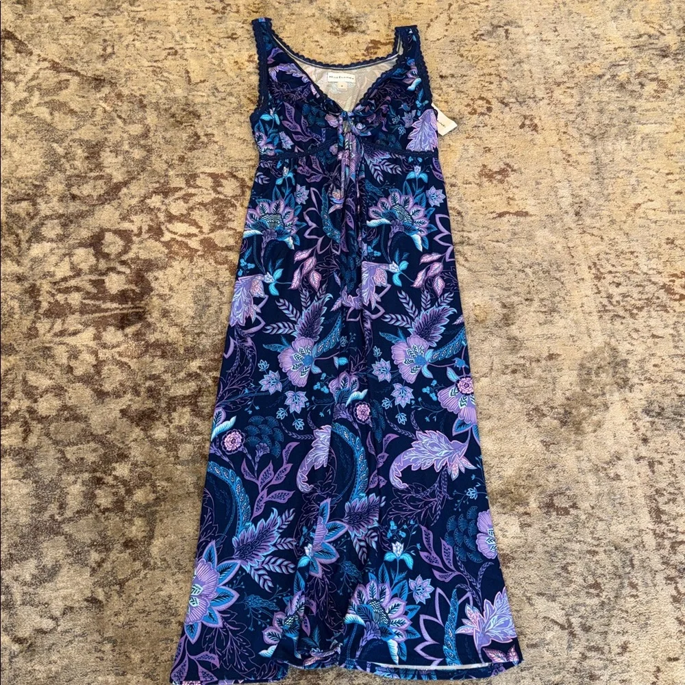 NWT Miss Elaine Sleeveless Printed Long Nightie - Picture 7 of 8